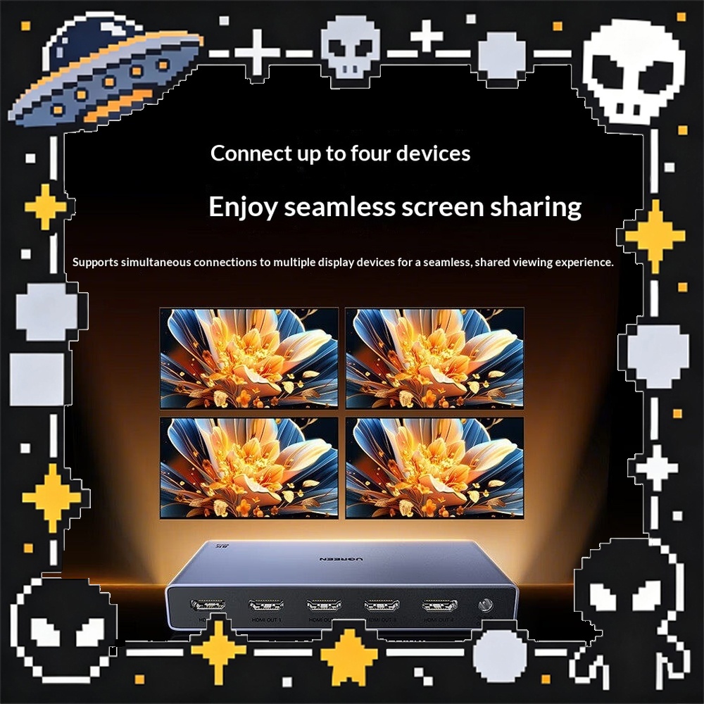 Hdmi Splitter 1 In 4 Out 4K 60Hz - UGREEN CM713-25858 HDMI 2.1 Splitter 1