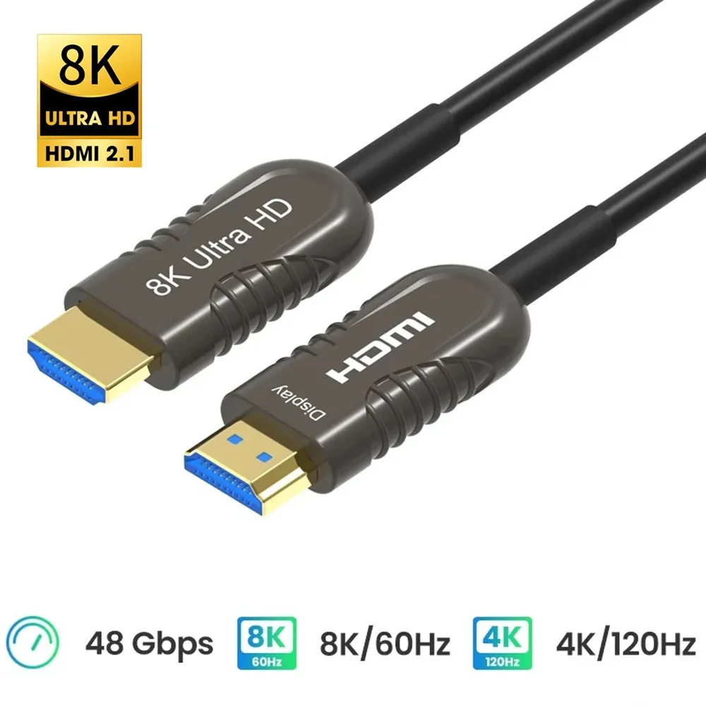 Hdmi Fiber Optic Cable 50M 100M - HDMI Fiber Cable 8K 60Hz 4K