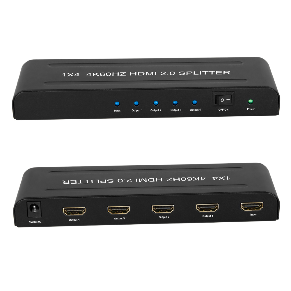 Hdmi Splitter 1 In 4 Out 4K 60Hz - HDMI Splitter 1 in 4 Out,