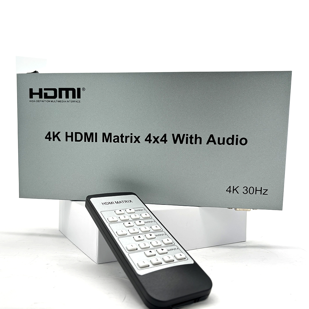Hdmi Matrix Switch 4X4 4K 60Hz - 4K 60Hz 4x4 HDMI Matrix with