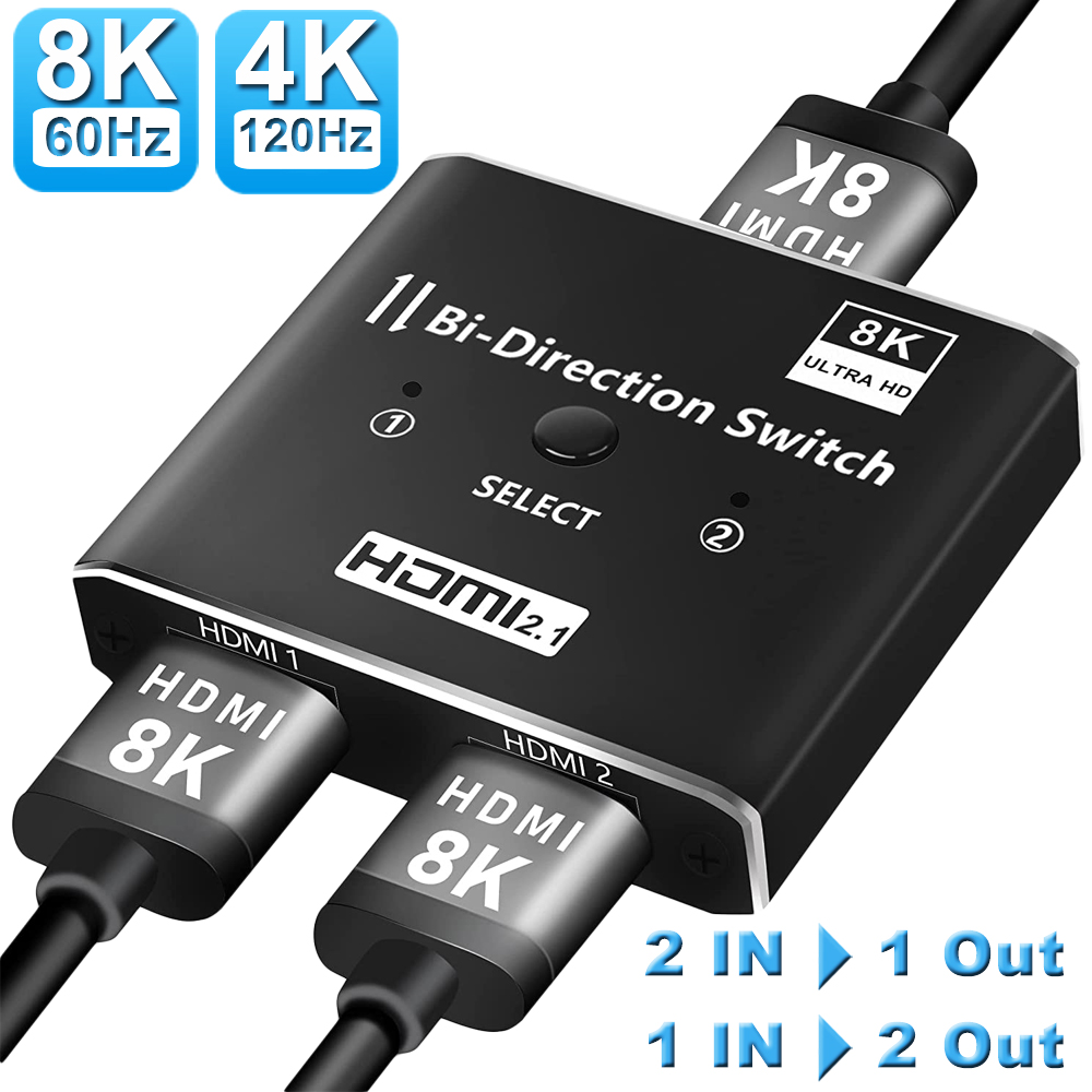 Hdmi Matrix Switch 4X4 4K 60Hz - Navceker 8K 60Hz Switch HDMI-compatible 2