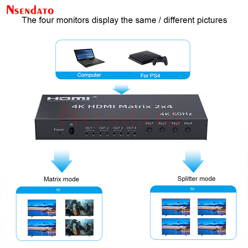 4k HDMI Matrix 2X4 Splitter 4K - Hdmi Splitter 1 In 4 Out 4K 60Hz review and price