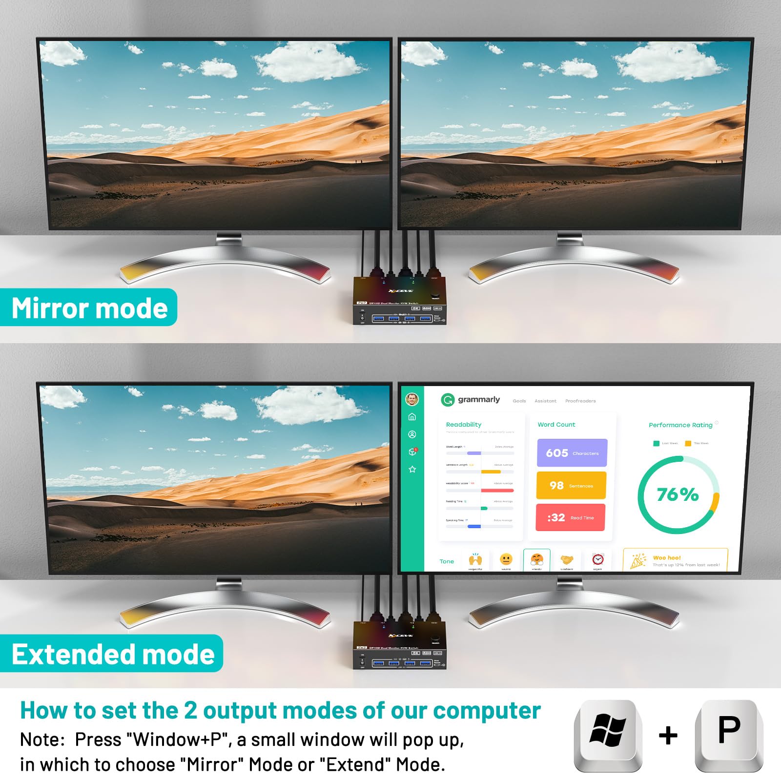 4K@144Hz KVM Switch 2 Monitors - Hdmi Kvm Switch 4 Port Dual Monitor review and price