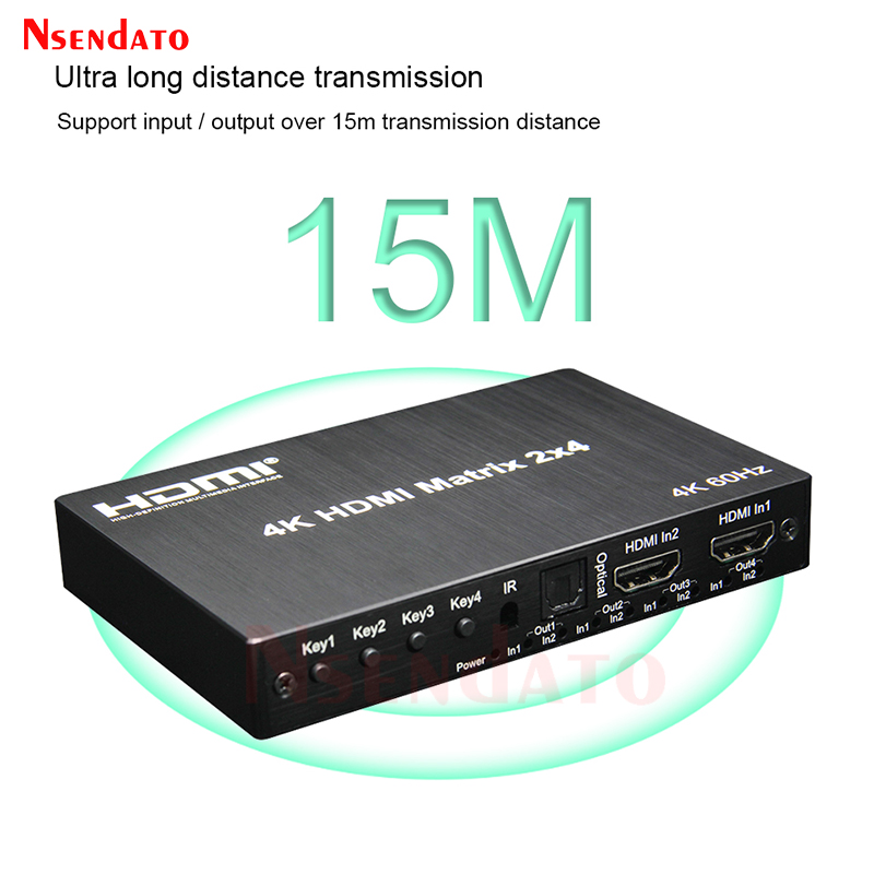 4K 60Hz HDMI Matrix 2x4 For Do - Hdmi Splitter 1 In 4 Out 4K 60Hz review and price