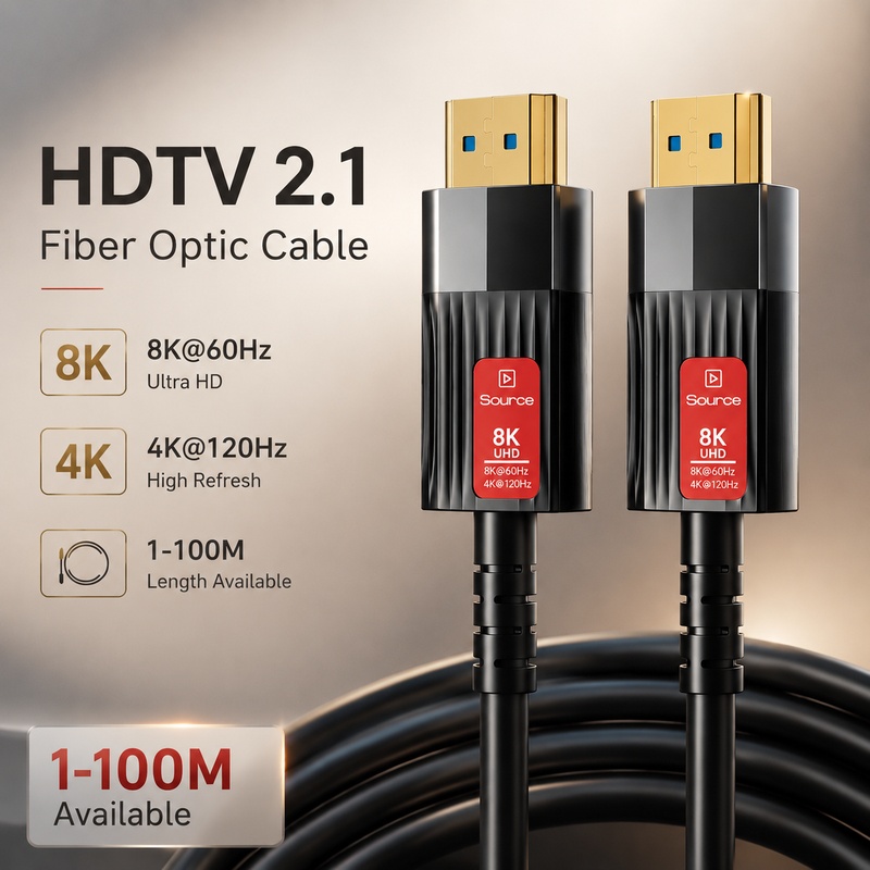 8K HDMI 2.1 Fiber Optic Cable  - Hdmi Fiber Optic Cable 50M 100M review and price