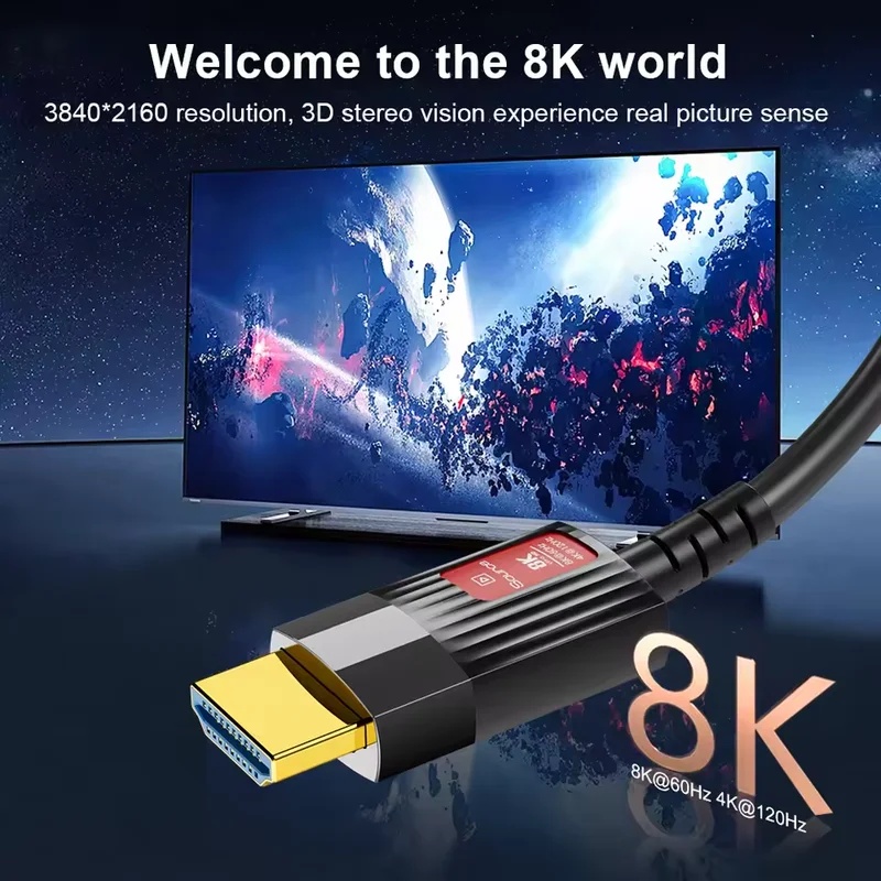 8K HDMI 2.1 Fiber Optic Cable  - Hdmi Fiber Optic Cable 50M 100M review and price