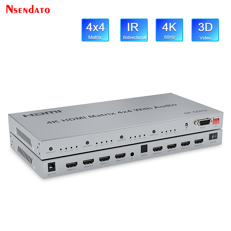 HDMI True Video Matrix Switch  - Hdmi Matrix Switch 4X4 4K 60Hz review and price
