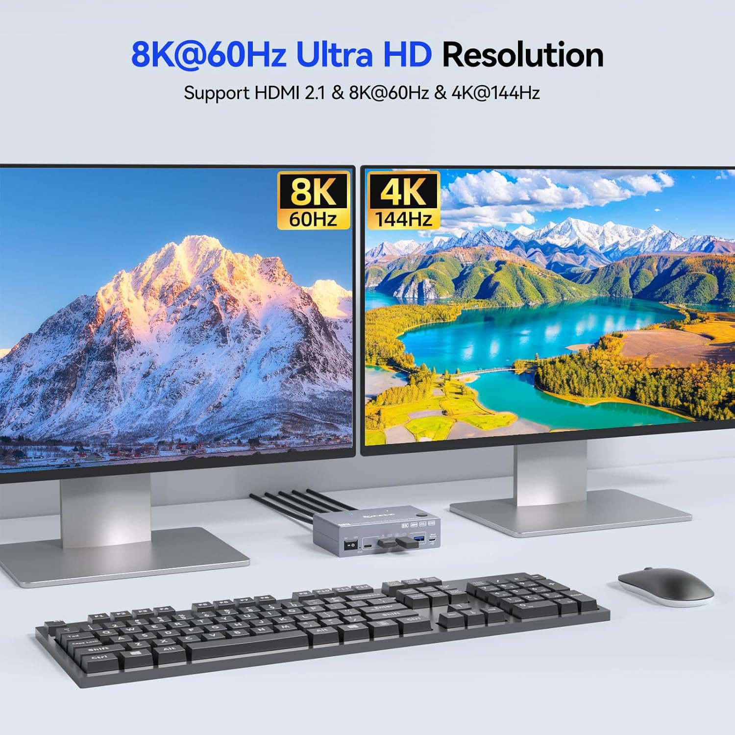 8K@60Hz USB 3.0 HDMI2.1 KVM Sw - Hdmi Kvm Switch 4 Port Dual Monitor review and price