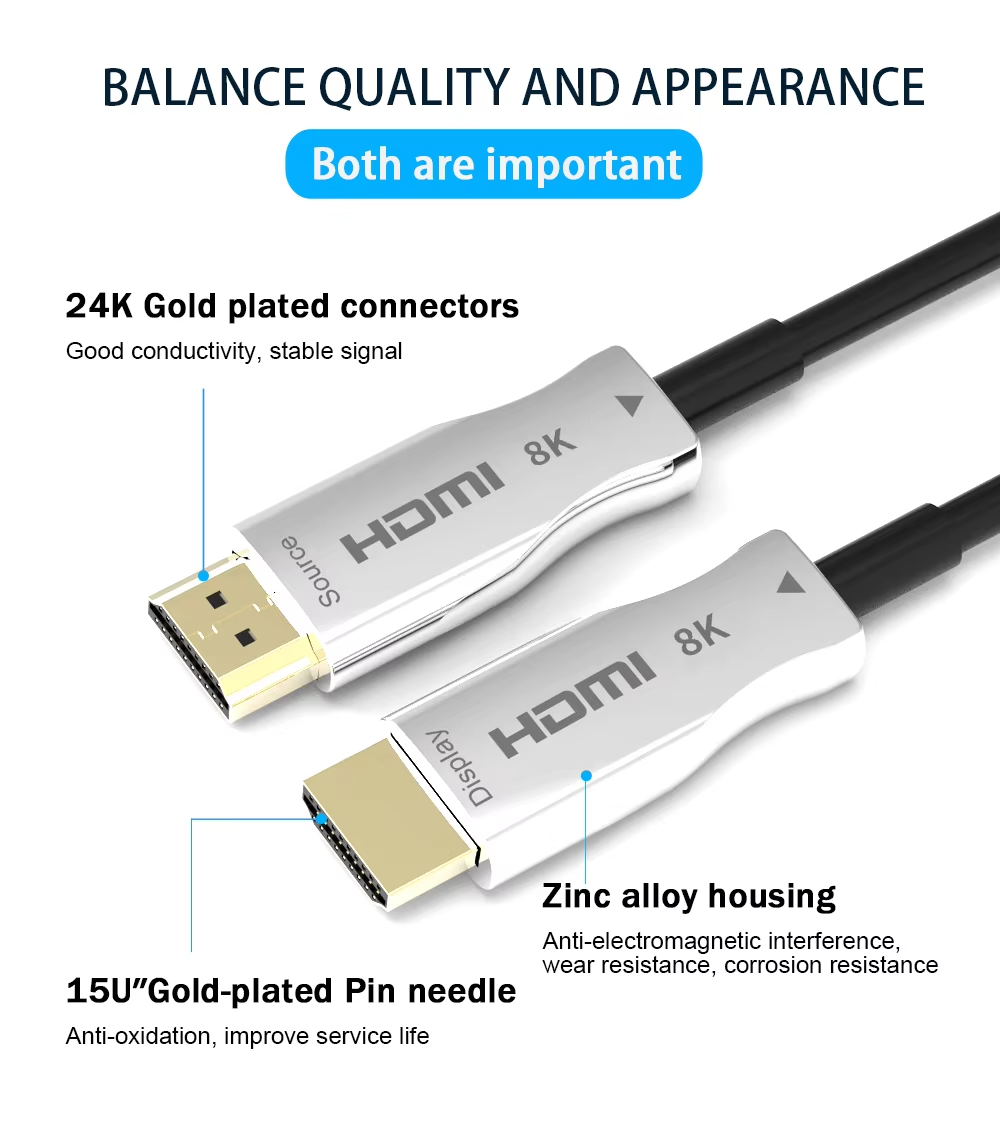 8K UHD HDMI Fiber Optic Cable  - Hdmi Fiber Optic Cable 50M 100M review and price