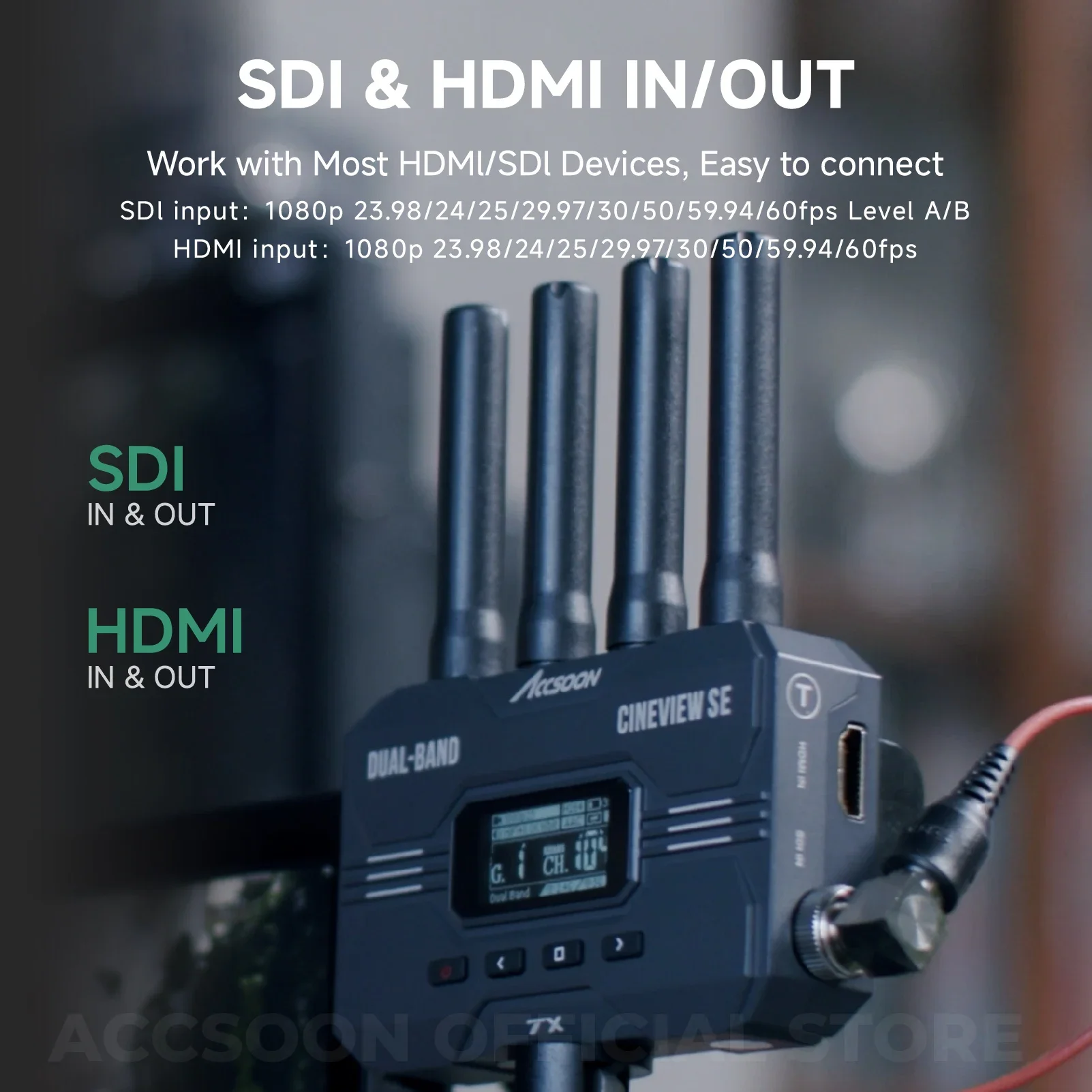 Accsoon CineView SE HDMI Trans - Wireless Sdi Transmitter Video 1000Ft review and price