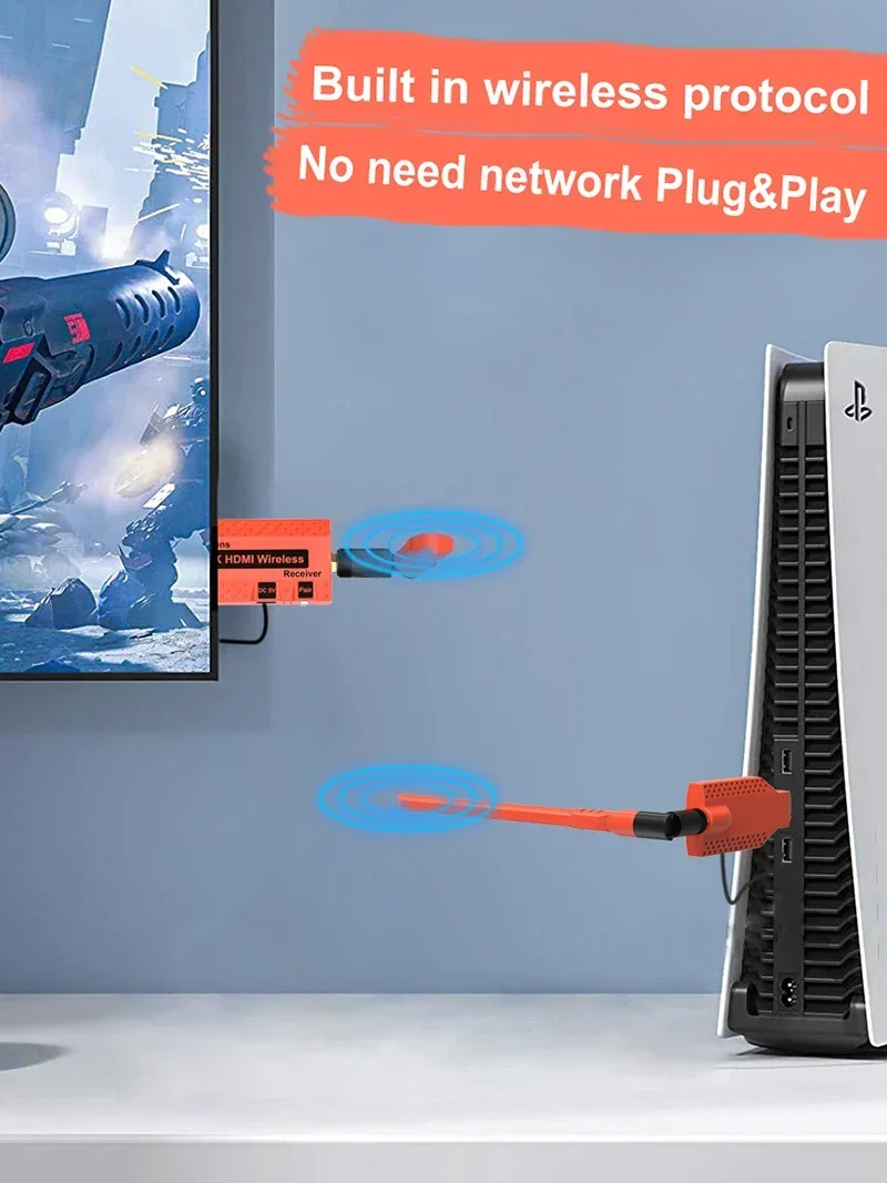 50m 100m 150m 1080p 4K HDMI Wi - Wireless Hdmi Transmitter And Receiver 4K review and price