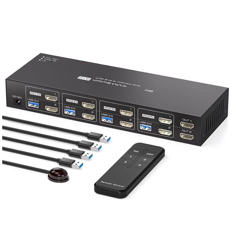 4K120hz -Compatible KVM Switch - Hdmi Kvm Switch 4 Port Dual Monitor review and price