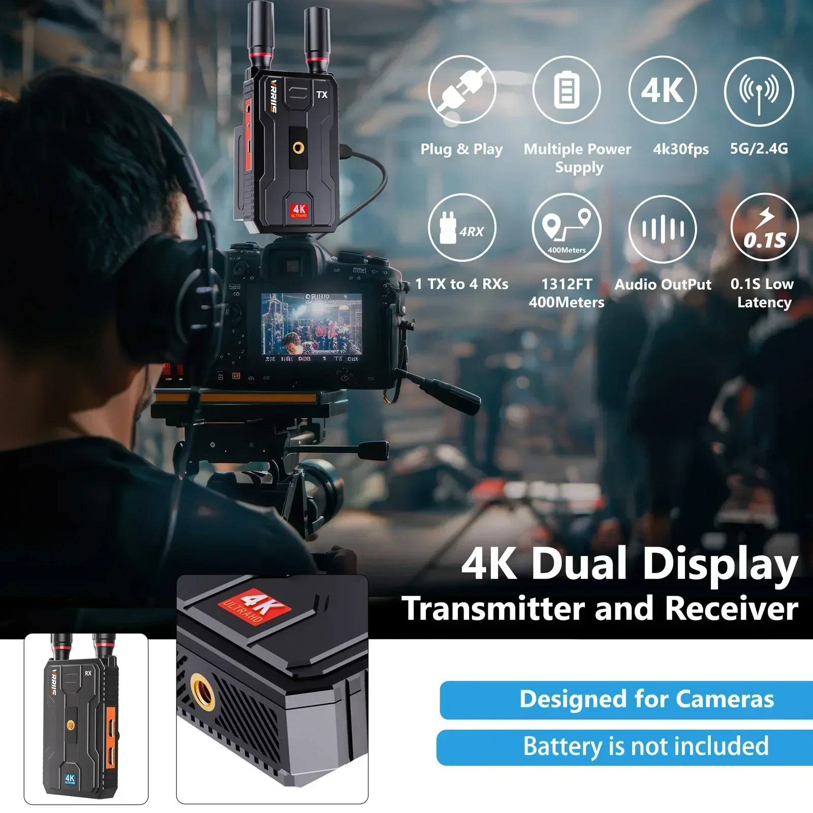 400m 5G 4K Wireless Video Tran - Wireless Hdmi Transmitter And Receiver 4K review and price