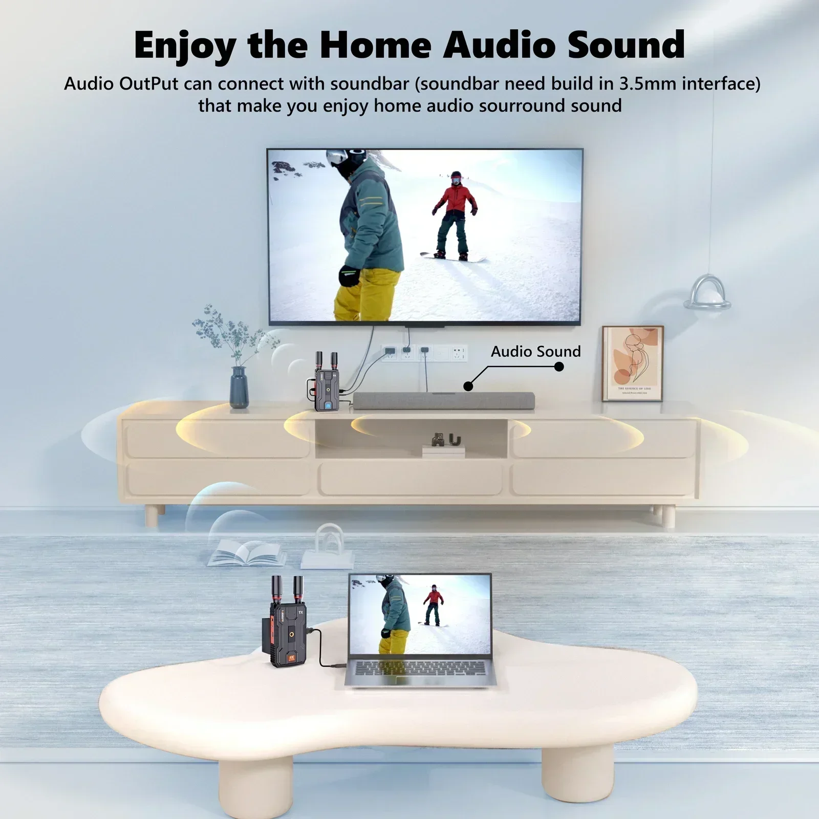 400m 5G 4K Wireless Video Tran - Wireless Hdmi Transmitter And Receiver 4K review and price