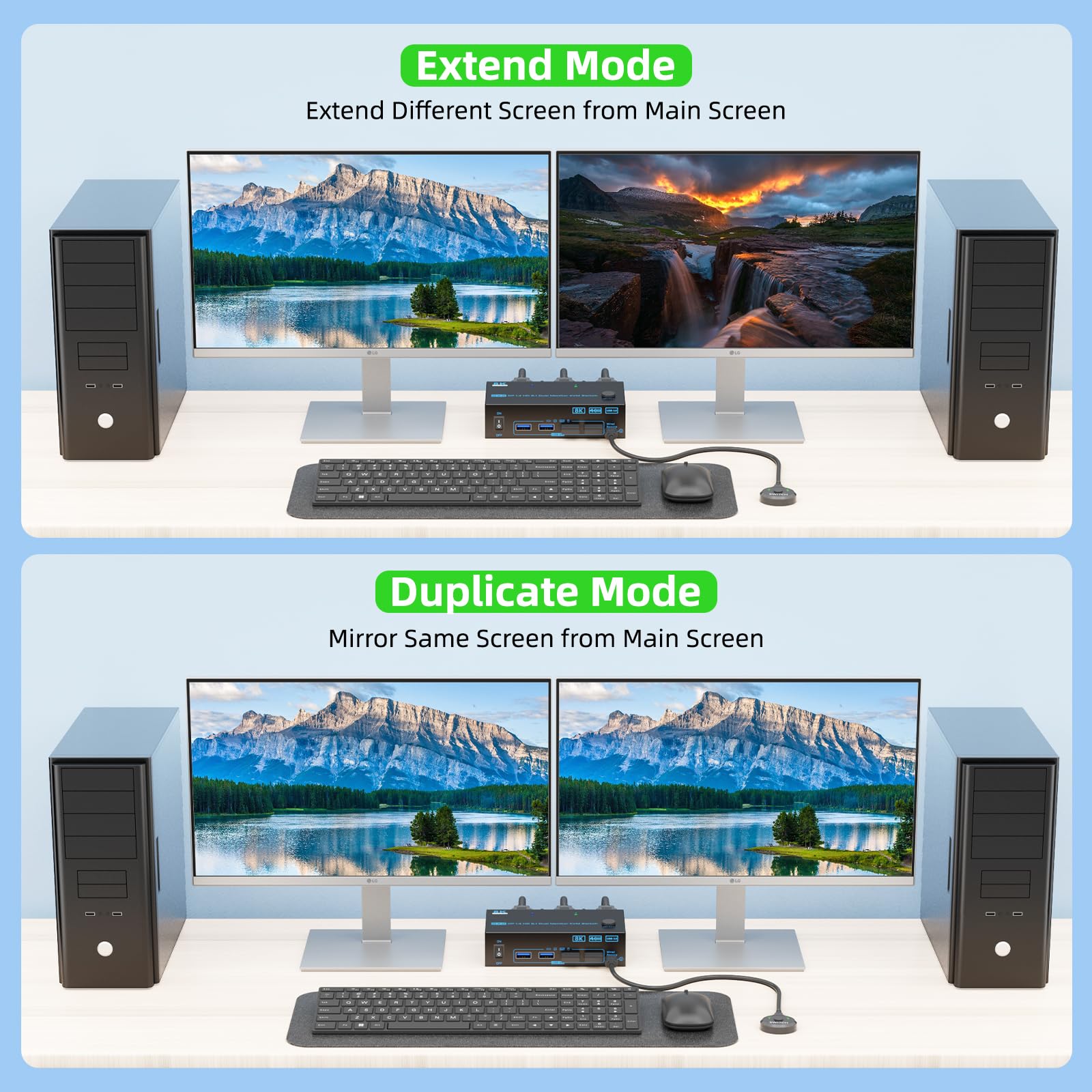 4K@144Hz KVM Switch 2 Monitors - Hdmi Kvm Switch 4 Port Dual Monitor review and price