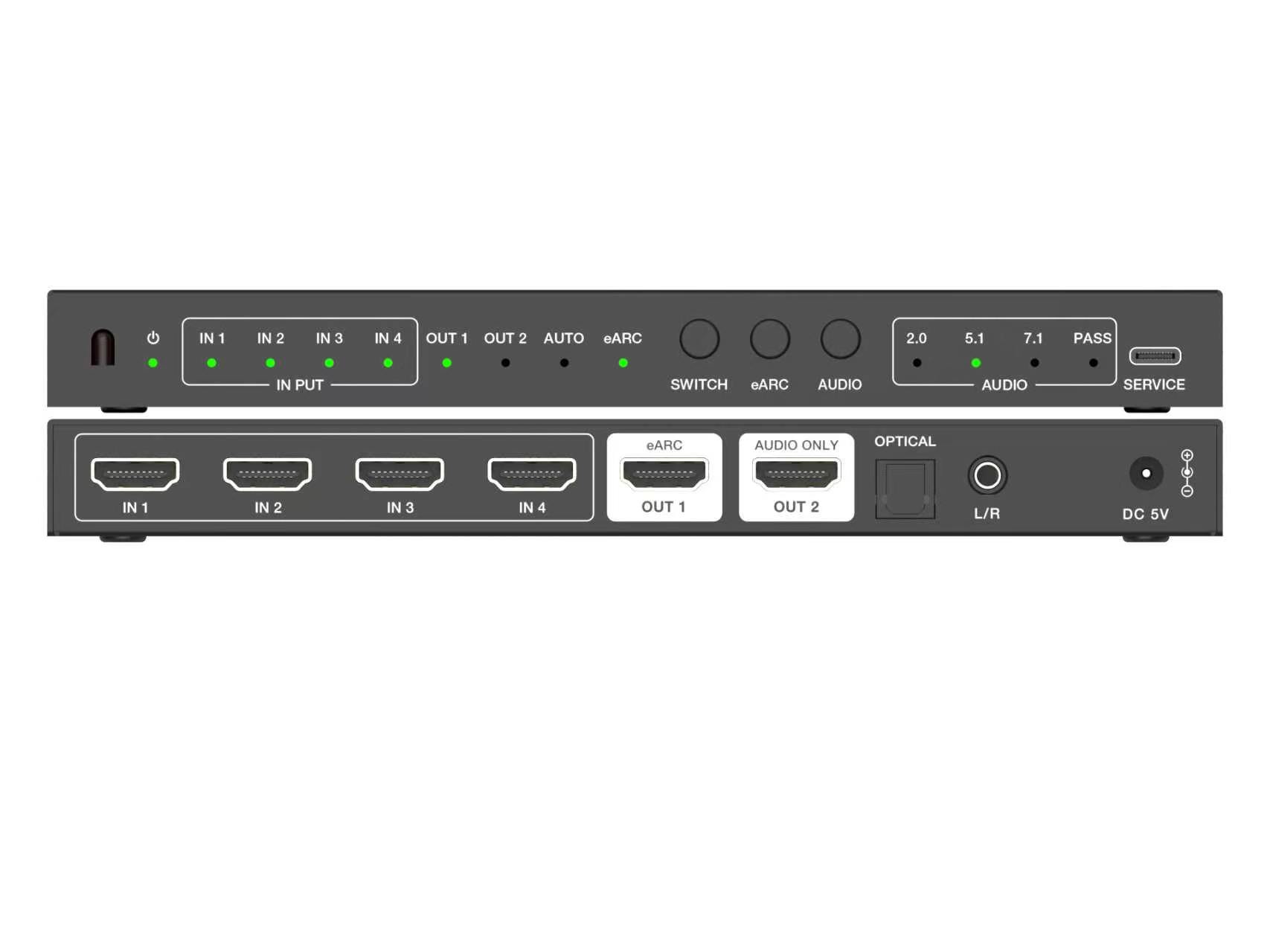 4K120Hz HDMI2.1 Switcher 4x1 A - Hdmi Audio Extractor Earc 7.1 review and price