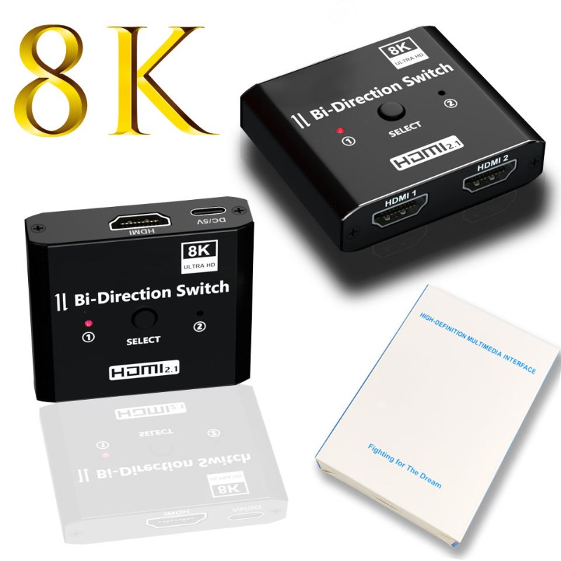 `8K 60Hz HDMI-Compatible Bi-Di - Hdmi Splitter 1 In 4 Out 4K 60Hz review and price