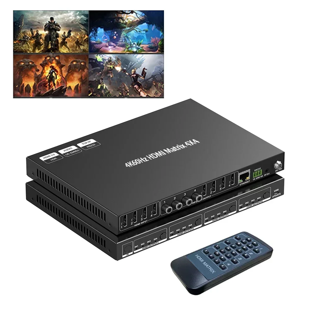 New 4x4 Hdm matrix Video Split - Hdmi Matrix Switch 4X4 4K 60Hz review and price