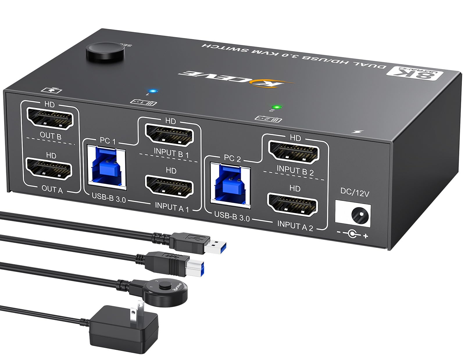 Custom 4K 144Hz KVM Switch 2 M - Hdmi Kvm Switch 4 Port Dual Monitor review and price