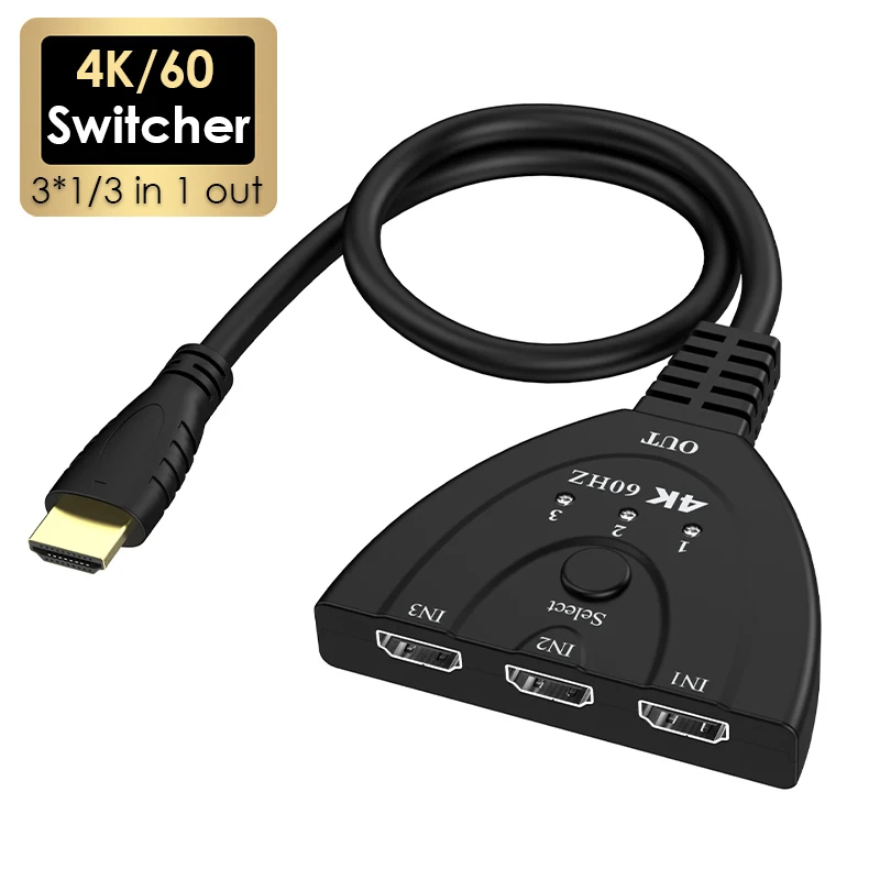 4K 60Hz 3D Mini 3 Port HD Swit - Hdmi Matrix Switch 4X4 4K 60Hz review and price