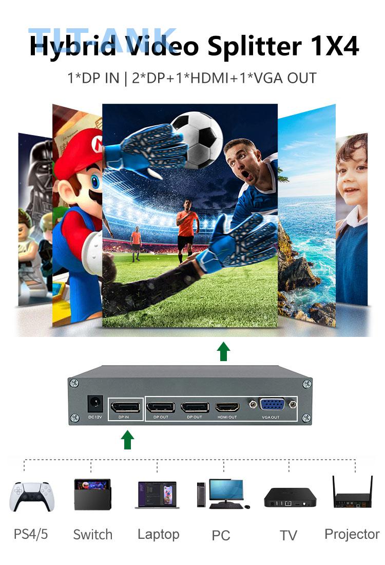 4K 60Hz DisplayPort 1X4 Splitt - Hdmi Splitter 1 In 4 Out 4K 60Hz review and price